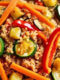 Receita de Quinoa com Legumes Crocantes