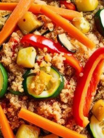 Receita de Quinoa com Legumes Crocantes