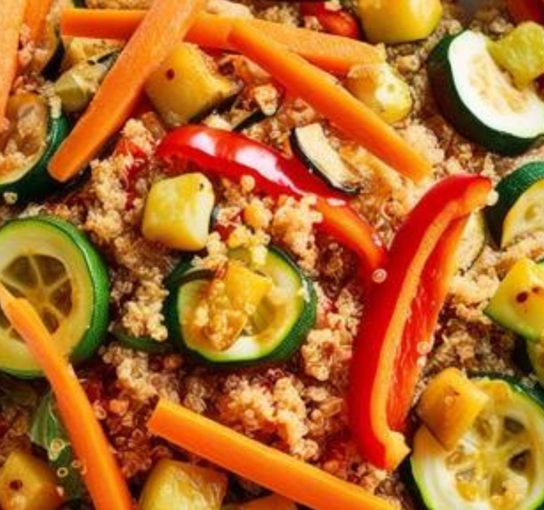 Receita de Quinoa com Legumes Crocantes