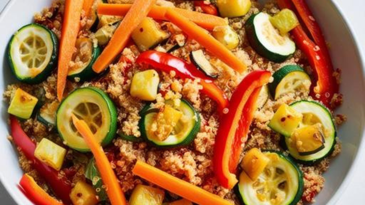 Receita de Quinoa com Legumes Crocantes